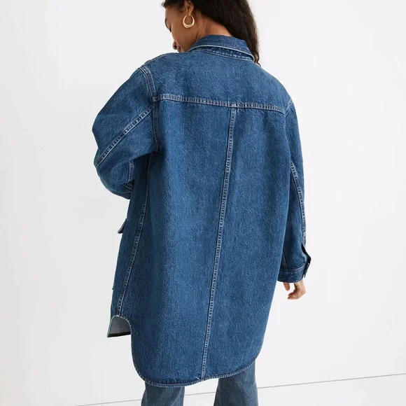 Madewell Denim Oversized Chore Coat in Laurelton Wash - Picture 3 of 8